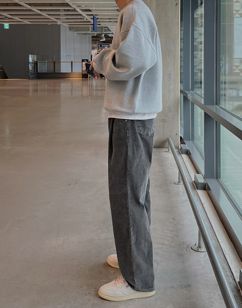 Corduroy Straight Wide Pants
