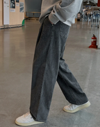 Corduroy Straight Wide Pants
