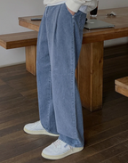 Corduroy Straight Wide Pants