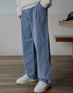 Corduroy Straight Wide Pants