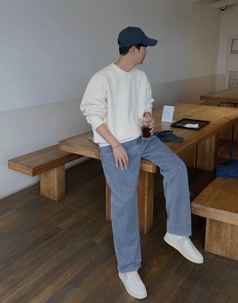 Corduroy Straight Wide Pants