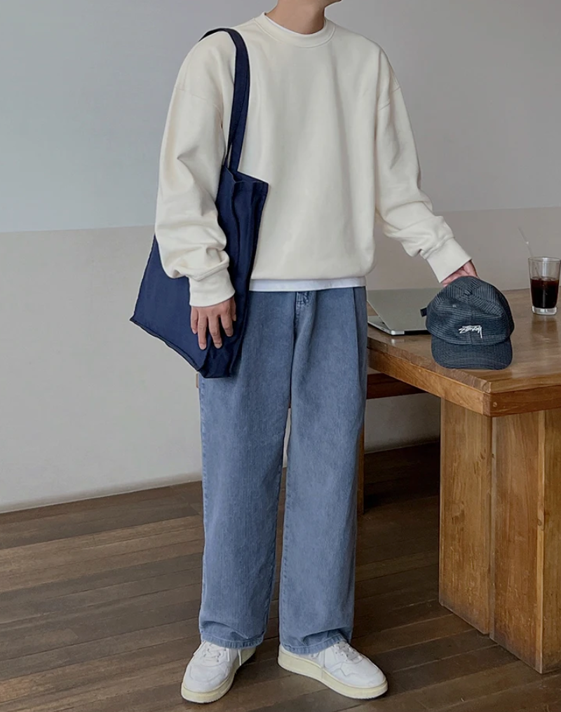 Corduroy Straight Wide Pants