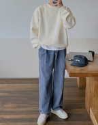 Corduroy Straight Wide Pants