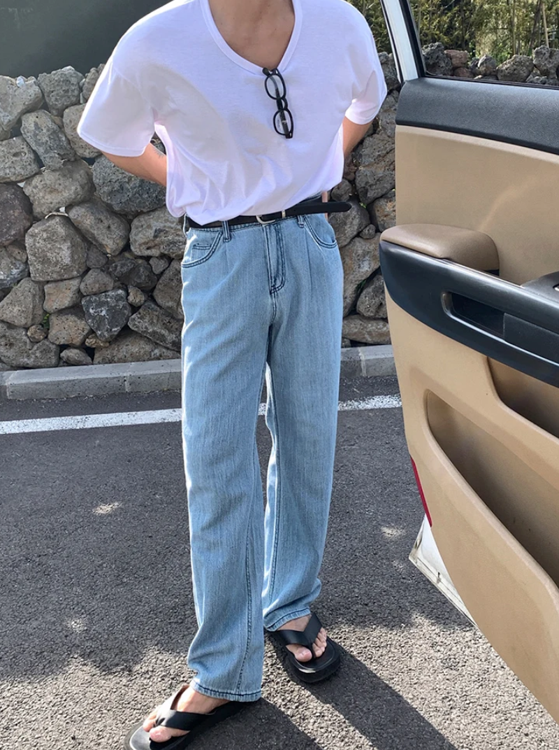 Straight light denim