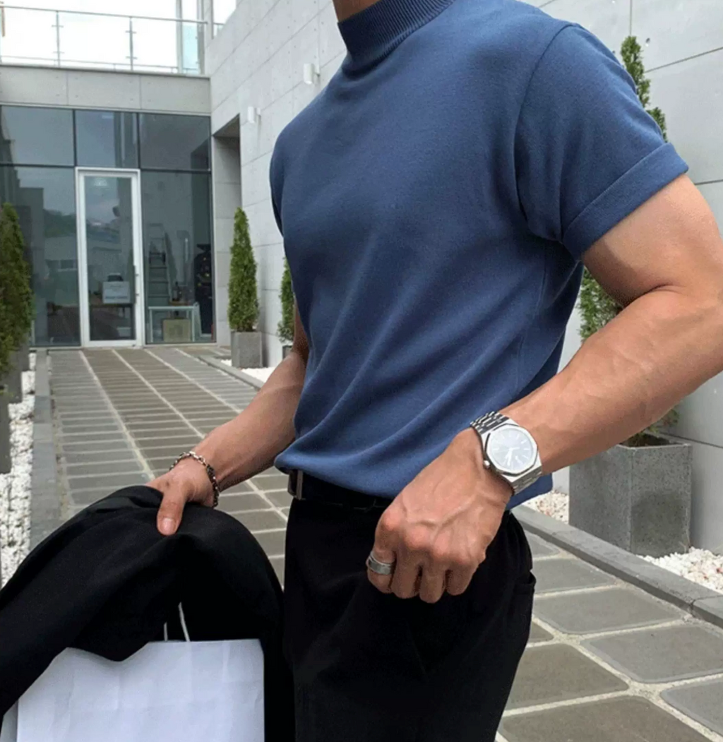 Mock neck knit