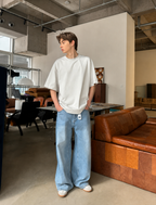 Old wash scimitar jeans