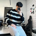 Knitted striped sweater