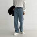 Straight denim pants