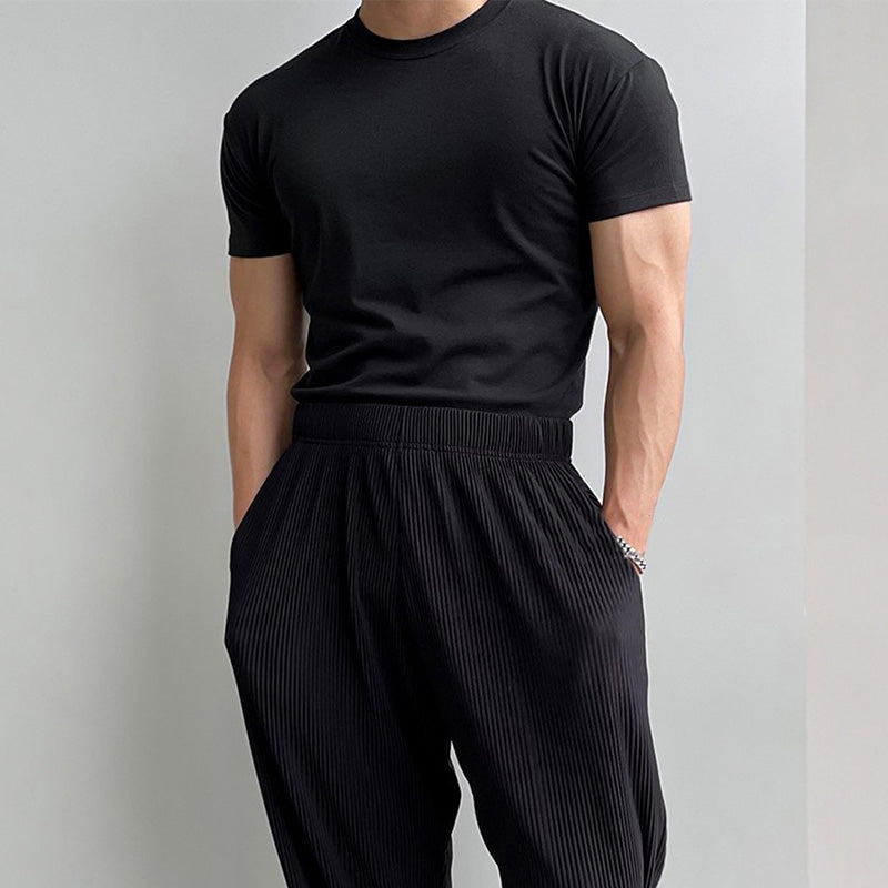 Stretch simple T -shirt