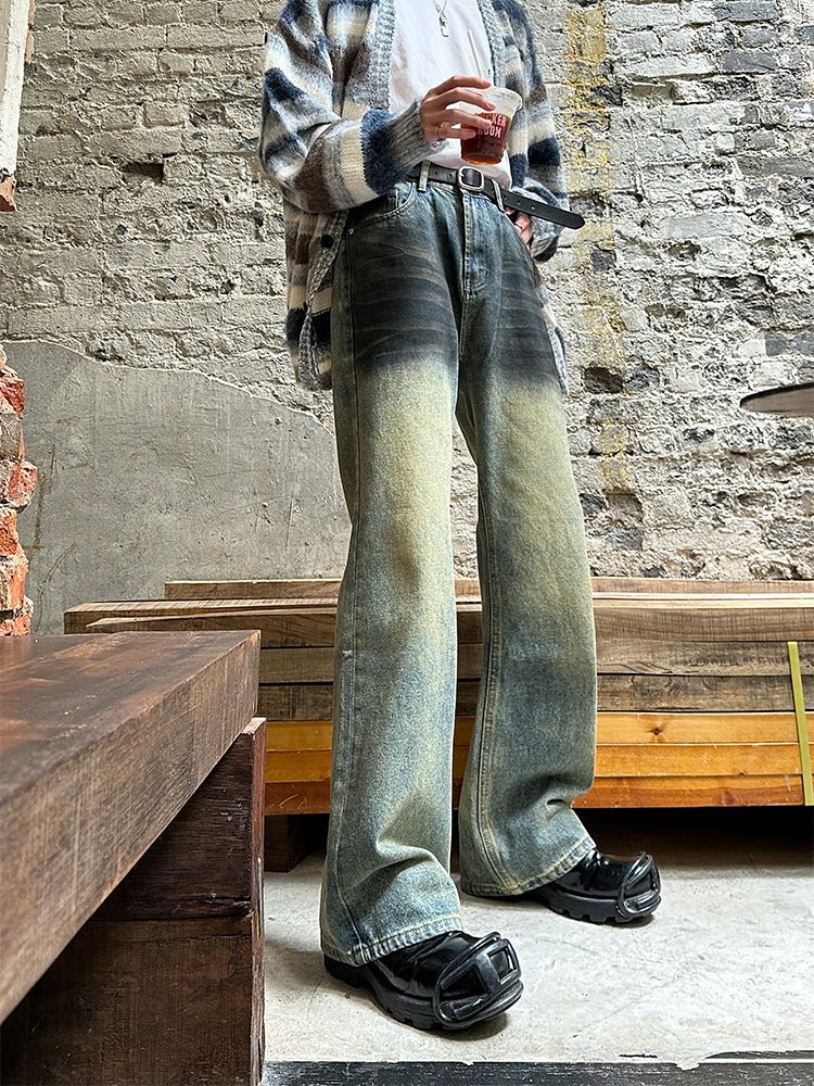 Casual straight denim pants