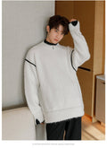 Fake two-piece knit sweater