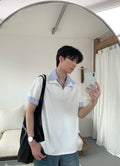 Fake two-piece short sleeve sweatshirt