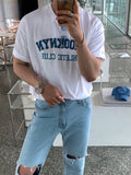 Handsome print short sleeve T-shirt