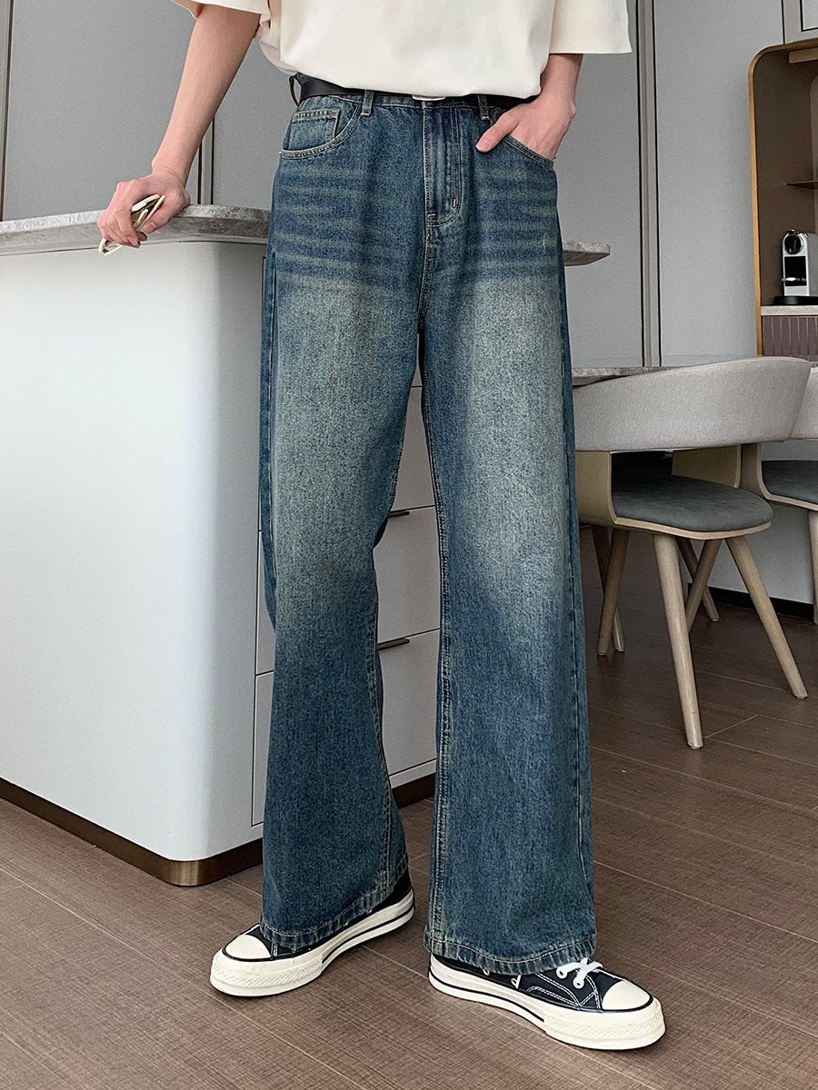 High waist straight jeans