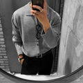 Knit polo shirt