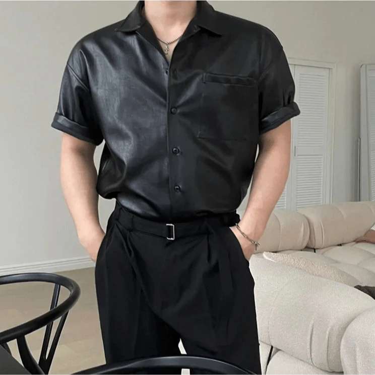 Korean leather shirt