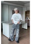 Letter print short sleeve T -shirt