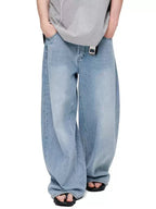 Old wash scimitar jeans