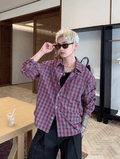 チェック柄カジュアルシャツ