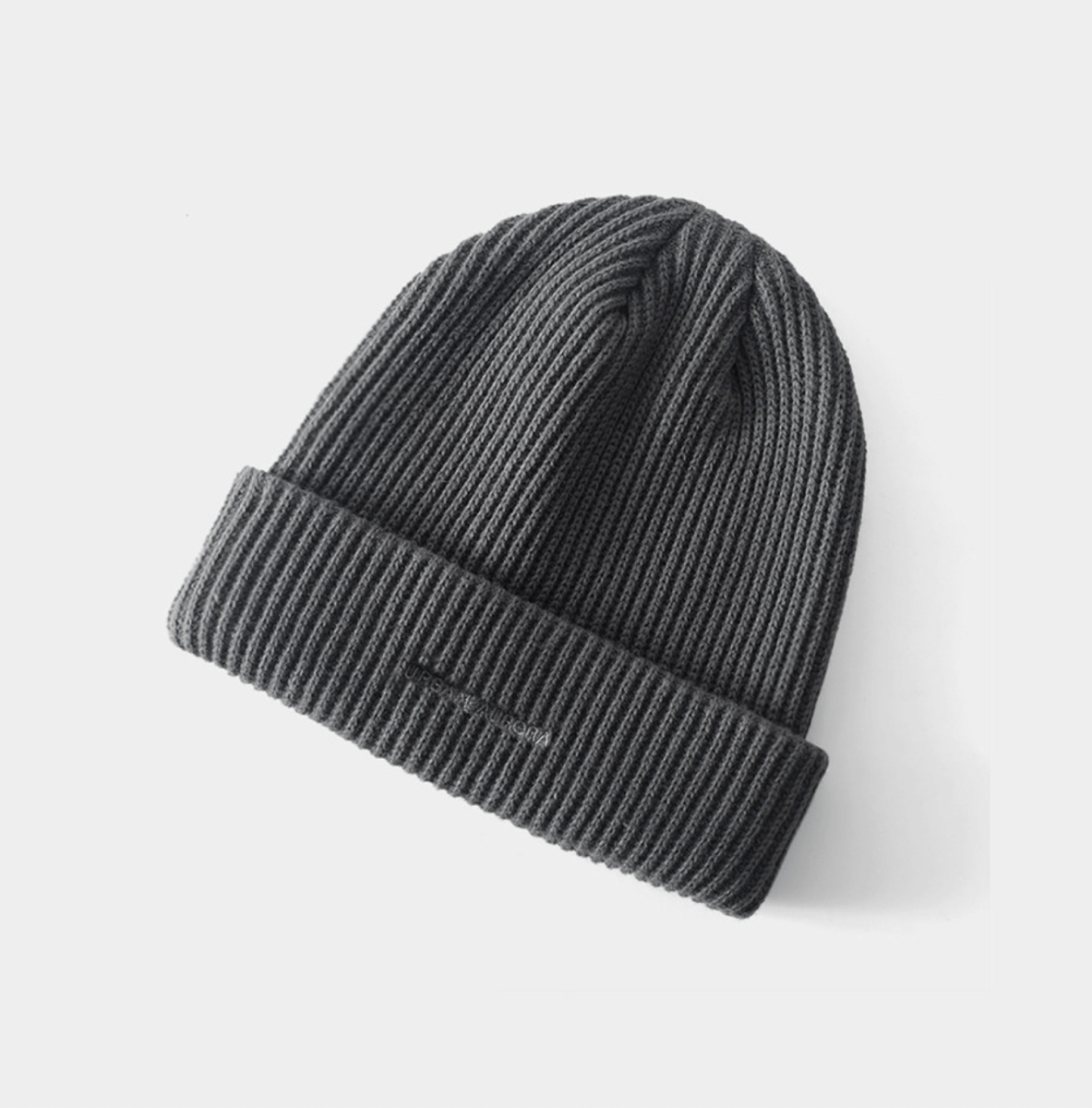 ブラックボリュームニットビーニー