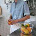 Over -size denim shirt