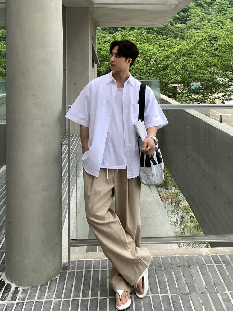 Oversized short sleeve shirt