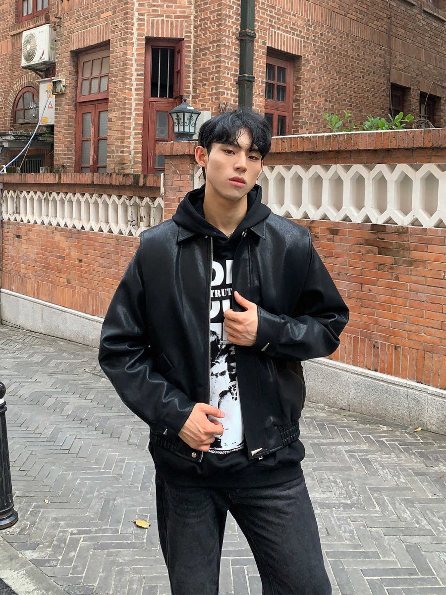 PU leather jacket