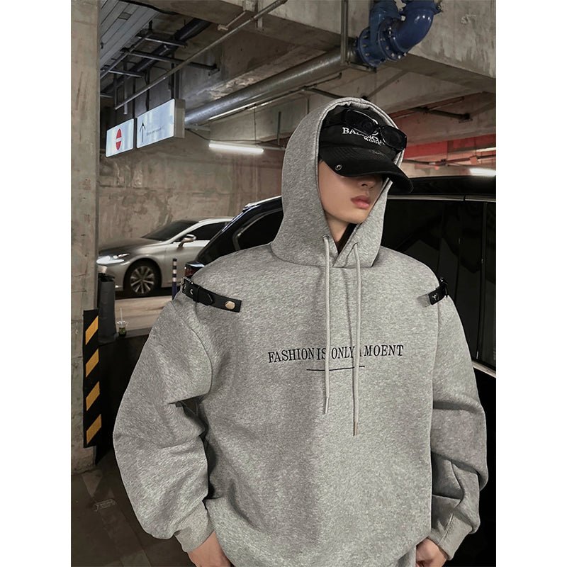 Shoulder belt hoodie
