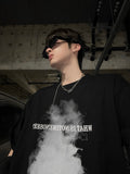 Smoke letter print short sleeve T-shirt