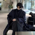 Stand collar long coat