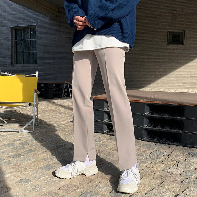 Straight slim slacks