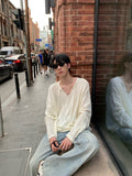 V neck design knit