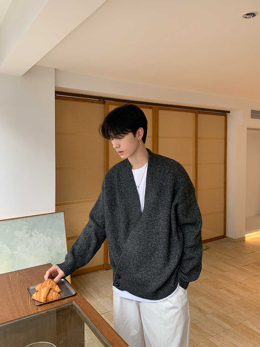 V-neck knit sweater