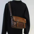 Vintage Leather Messenger Bag