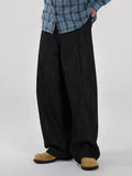 Wide denim pants